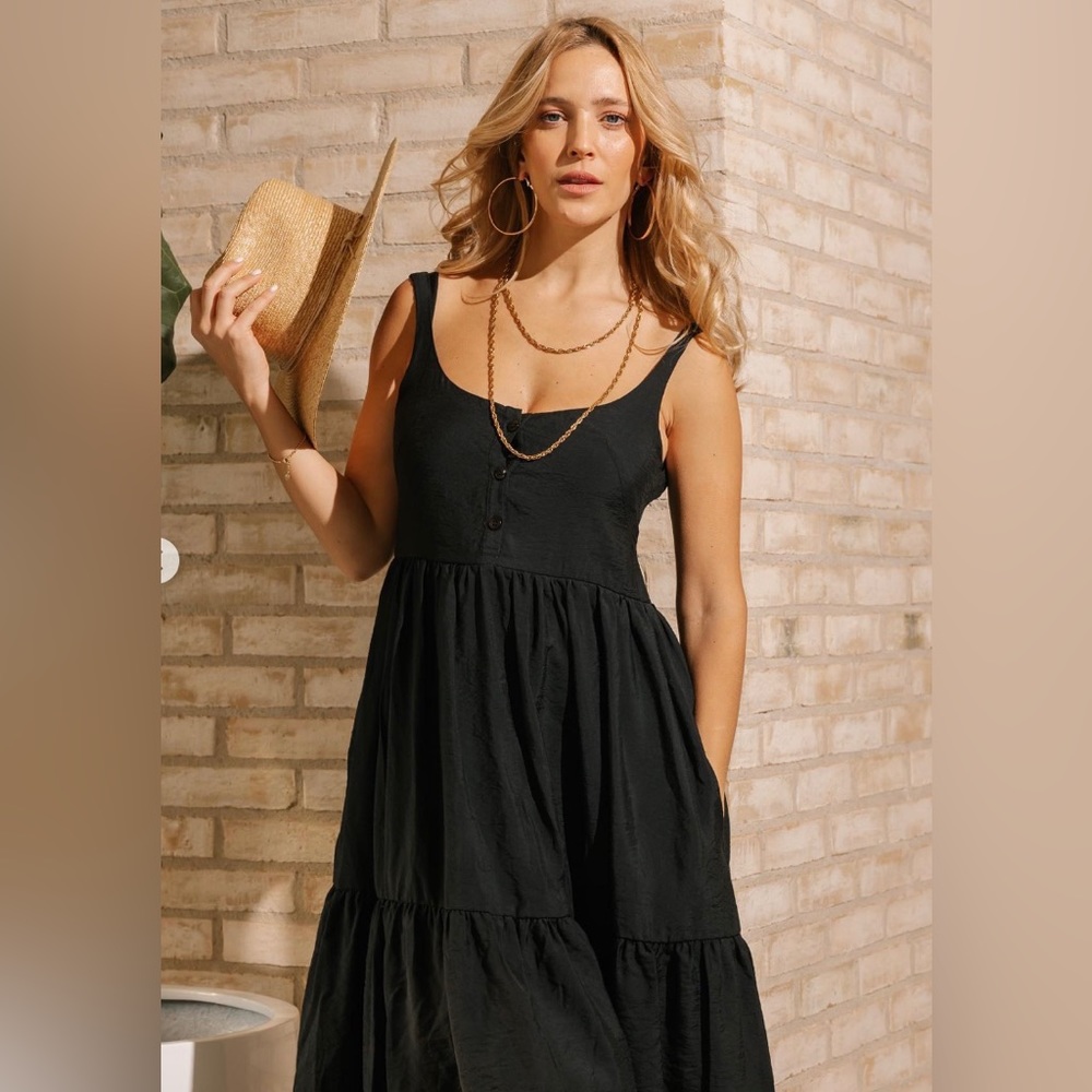 Smash + Tess Black Maxi Dress